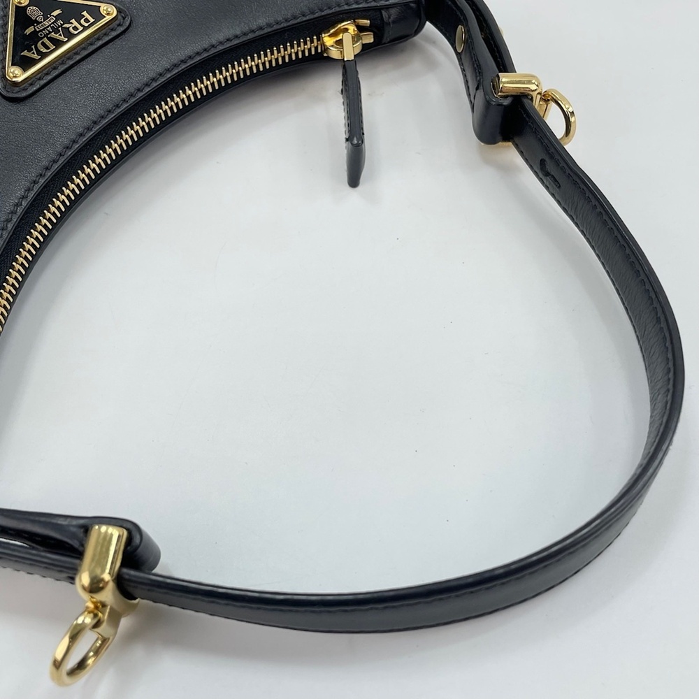 Prada PRADA Arche Small Shoulder Bag Black - Picture 10 of 11
